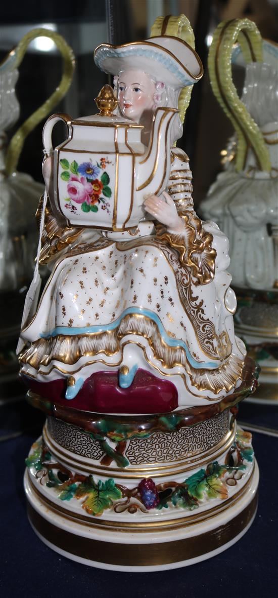 A Jacob Pett novelty figural jug & stand Mid 19th Century
